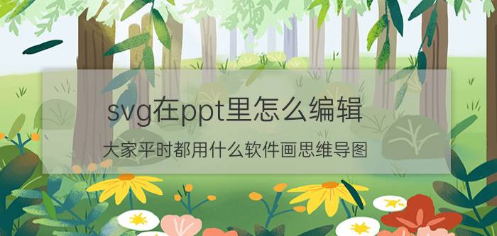 svg在ppt里怎么编辑 大家平时都用什么软件画思维导图？